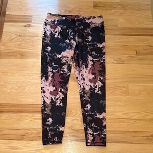 Jockey Pink and Black Patterned Leggings